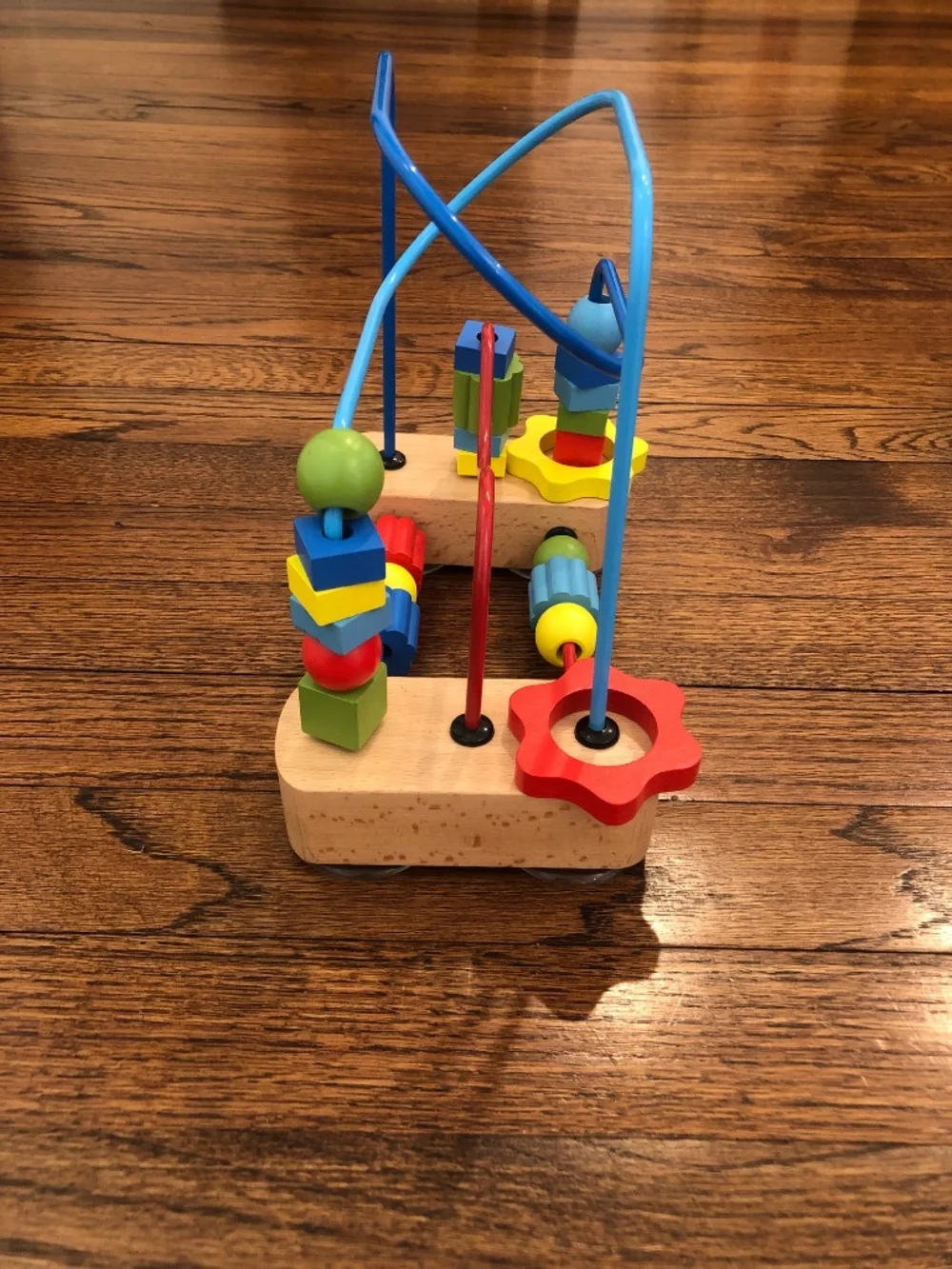 Wooden Bead Maze Educational Toy with Suction Cups